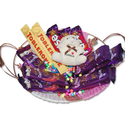 "Birthday Choco Basket - code VB23 - Click here to View more details about this Product